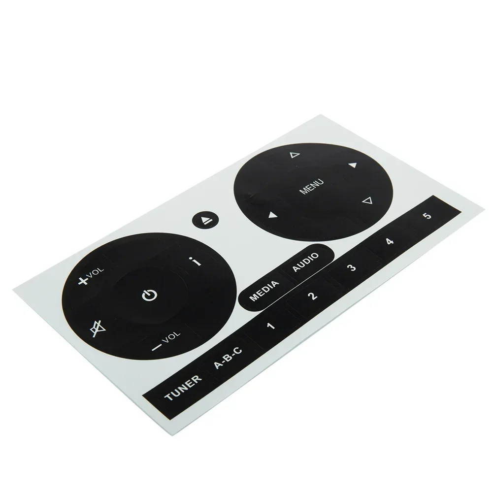 1pcs PVC Radio Stereo Worn Peeling Button Repair Kit Decals Stickers The Signs And Letters Are Cut So That The Panel Light Can P