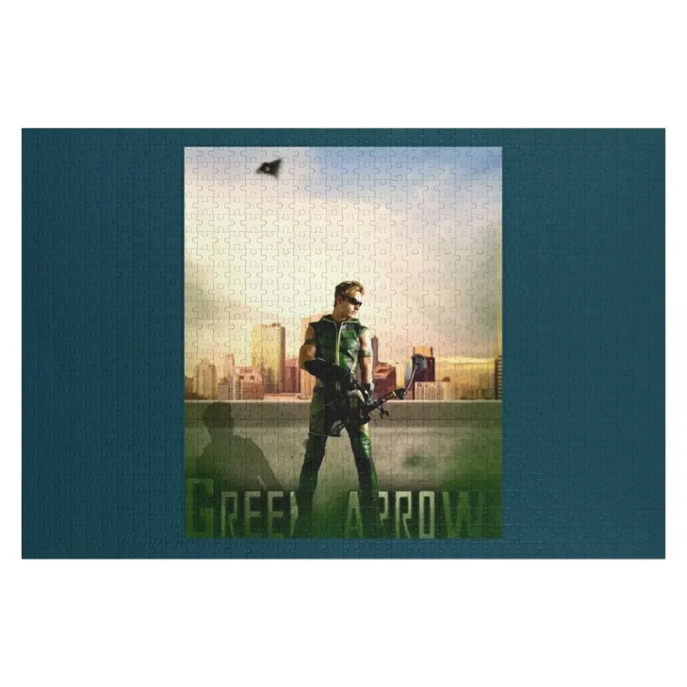 Green Arrow Jigsaw Puzzle Photo Custom Custom Wood Puzzle