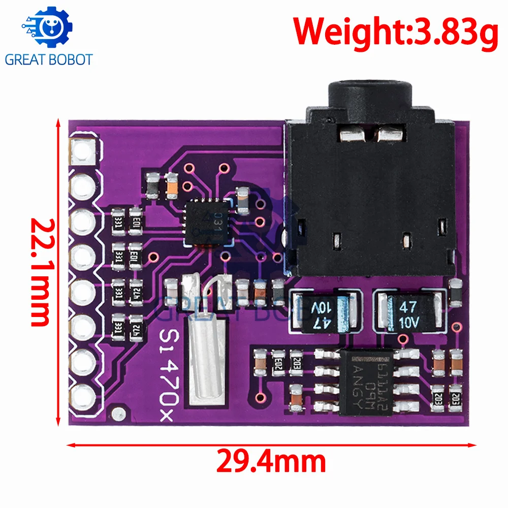 BS Si4703 RDS FM Radio Tuner Evaluation Breakout Module For Arduino AVR PIC ARM Radio Data Service Filtering Carrier Module