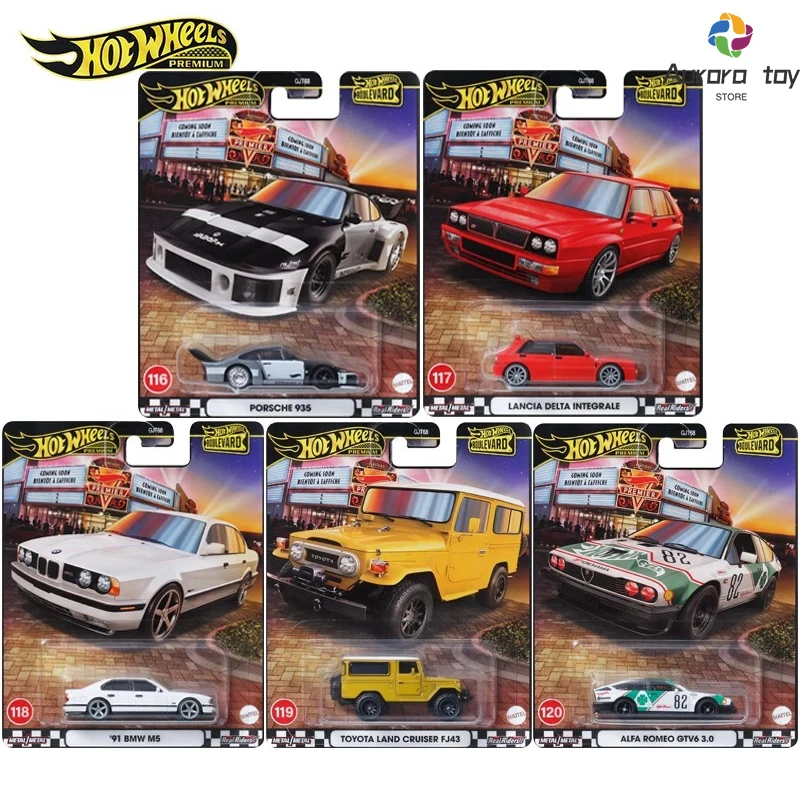 Hot Wheels Car Model Boulevard 4 Series BMW M5 Land Cruiser Porsche Collection Alloy Cars Model Ornament Boy Birthday Toys Gift