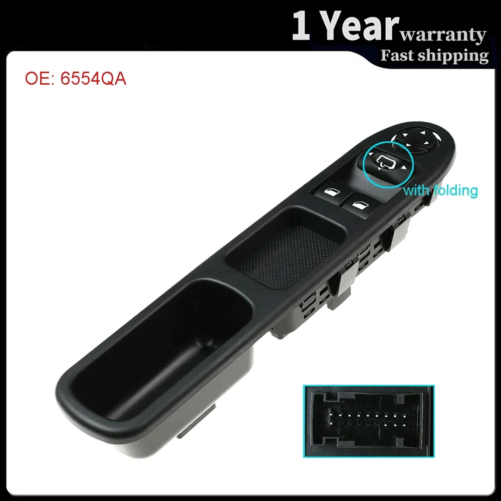 

6554QA 6554.QA 9654859677 for Peugeot 207 207SW 207CC Electric Power Window Control Switch Regulator Button Console Auto Parts