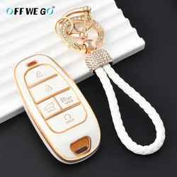 Funda de Tpu para llave de coche, llavero Fob para Hyundai Tucson Solaris Sonata Hybrid NEXO NX4 Santafe dn8 2022, accesorios