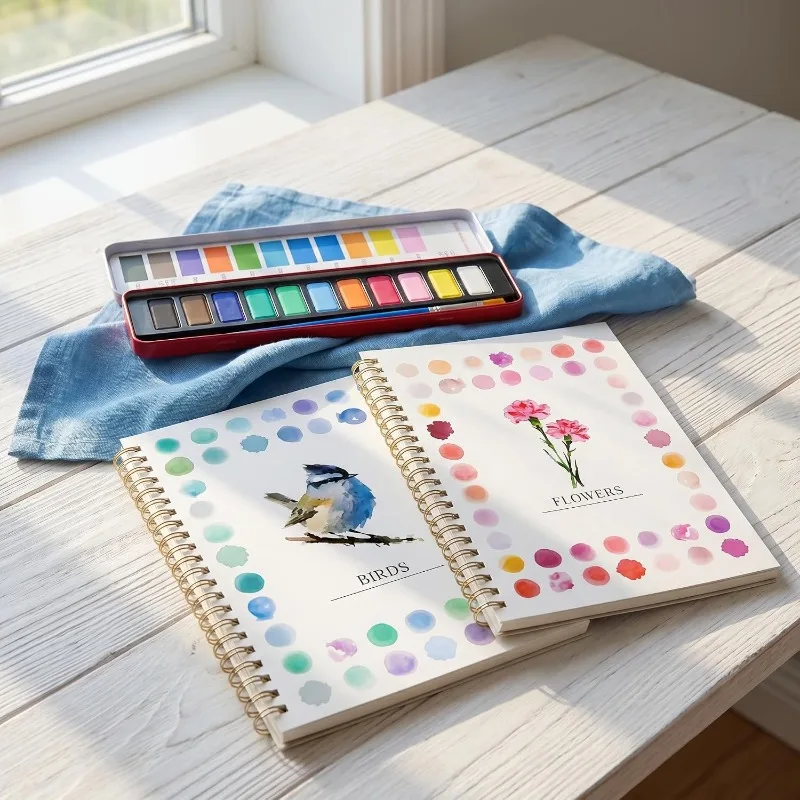 conjunto-de-tintas-aquarela-para-iniciantes-com-12-cores-pinceis-e-caderno-de-desenho-kit-de-materiais-de-arte-para-adultos-criancas-e-estudantes