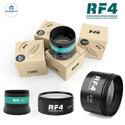 RF4 0.7X 0.5X 0.48X WD165 Microscope Barlow Auxiliary Objects Lens for Binocular Trinocular Zoom Microscope Camera Replacement