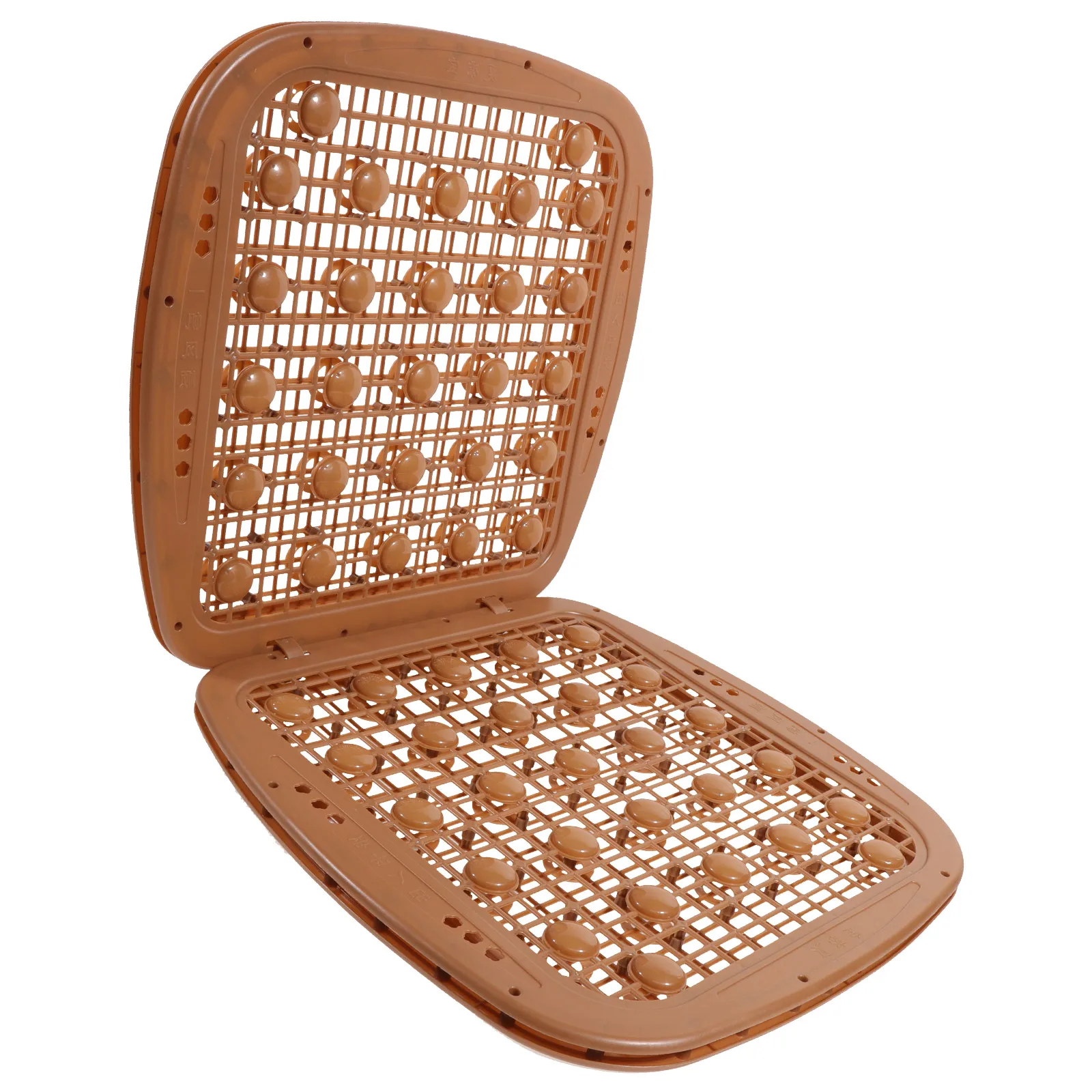 

Summer Plastic Car Seat Cushions Dual Layer Brown Trucks Excellent Airflow Breathability Relief Fatigue Stylish Color