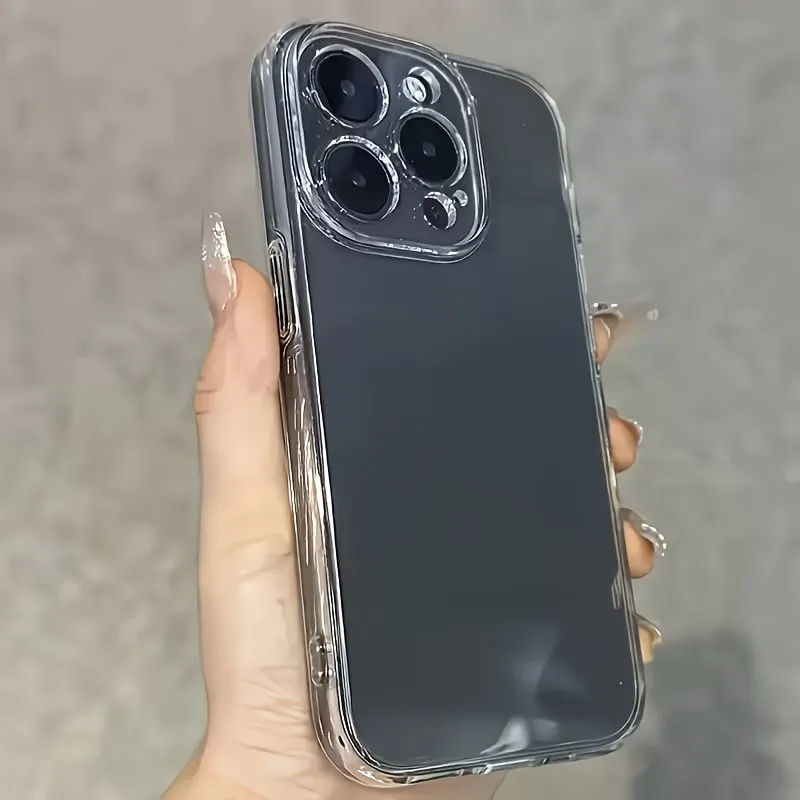 3 Pezzi Cover Trasparente Ultra Sottile per iPhone 11 12 13 14 15 16 17 Air Pro Max Plus 7 8 X Xr Xs 16E 17E, Custodia Morbida in Silicone