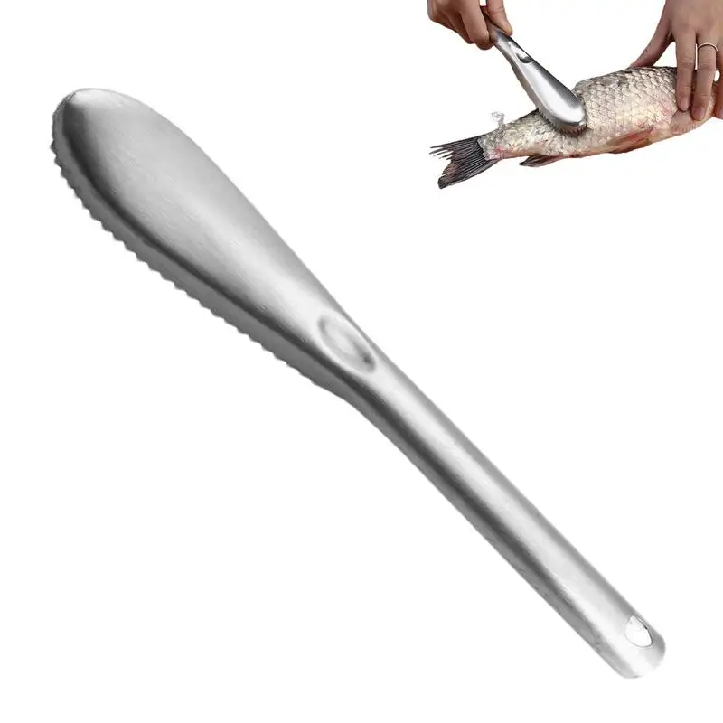 Cepillo escalador de pescado, escalador de pescado de cocina, herramienta descalcificadora de pescado portátil con dientes de sierra, elimina fácilmente escamas de pescado para limpieza de peces