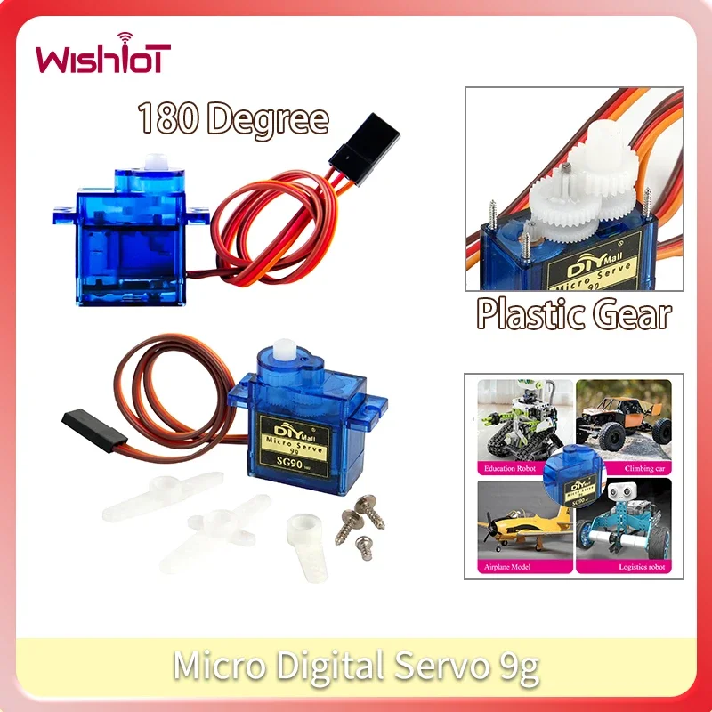 9g Micro Analog Servo SG90 180 Grad mit Zubehör 3Pin Kabel für DIY RC Flugzeug Flugzeug Hubschrauber Auto Roboter Spielzeug