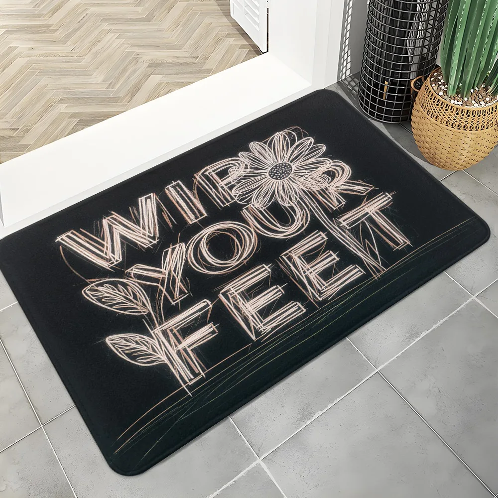 One Piece of an Artistic-Themed Doormat That Is Machine Washable, Ideal for Both Indoor And Outdoor Use. It Serves As a Perfect