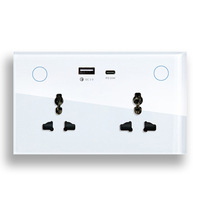 Tuya Smart WiFi+Zigbee Dual Control Energy Metering Socket with Alexa Voice Control with USB and Type C