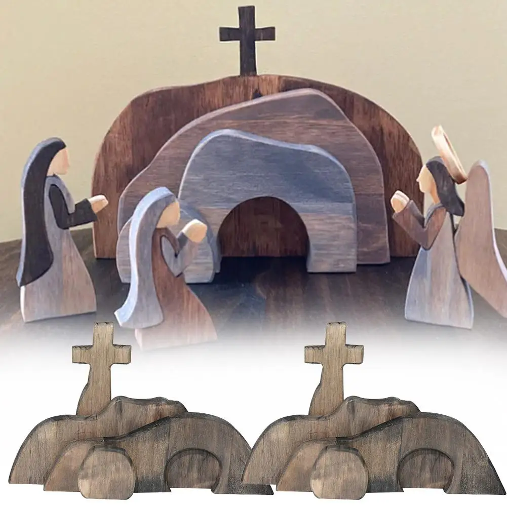 Пасхальная сцена воскрешения, фигурка Risen Christ, декор для дома, пасхальные христианские украшения с Иисусом для весеннего украшения, 1 шт., E7x9