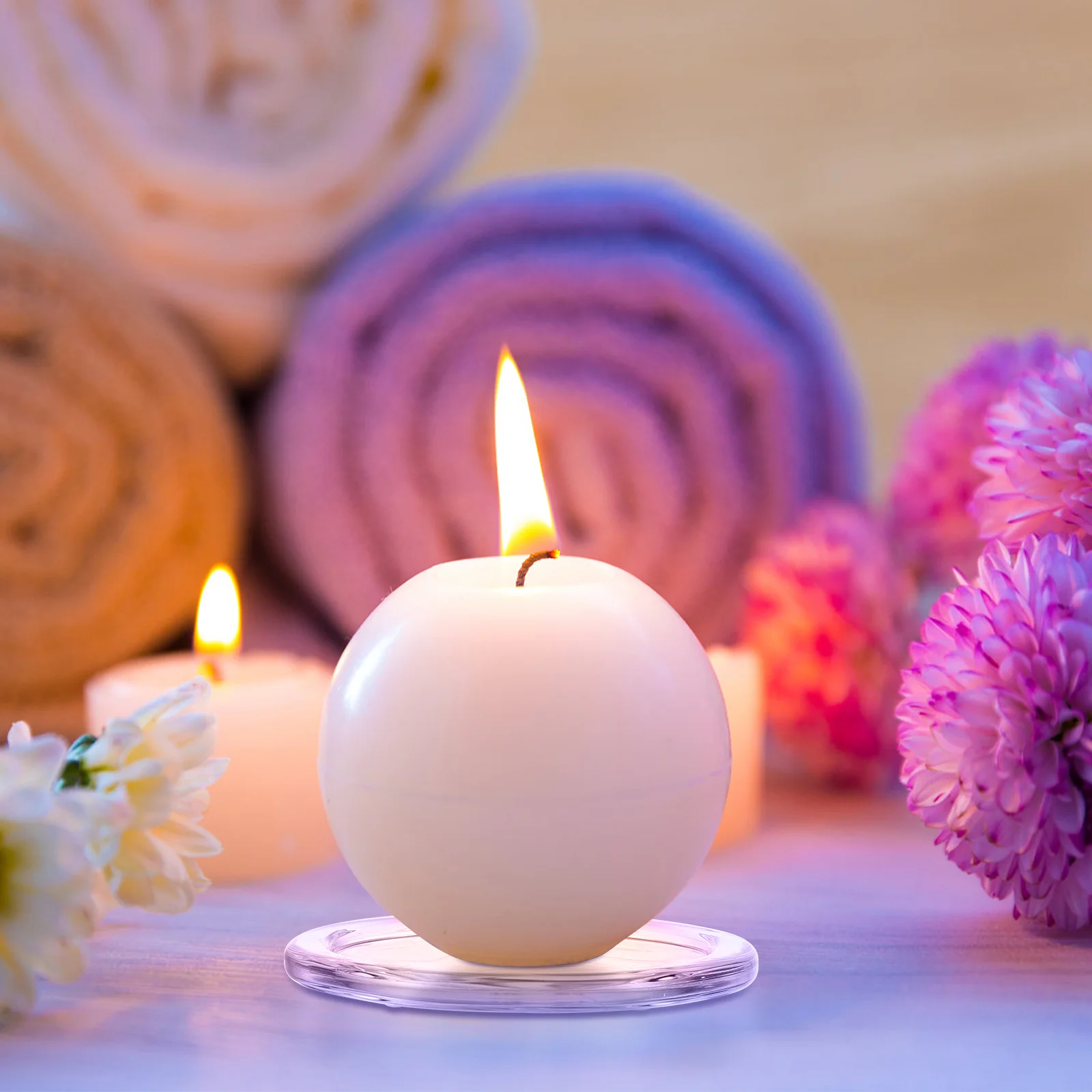 

10Pcs Glass Holders Elegant Sturdy Glass Trays Vanity Storage Tray Holder Plate Wedding Banquet Decorative Tray