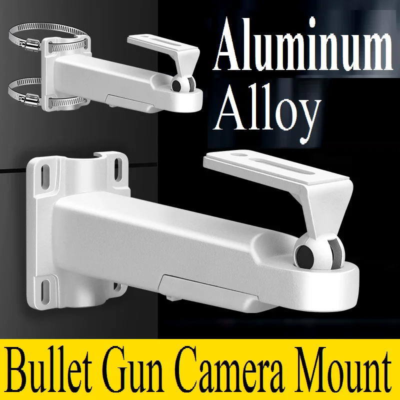 Aluminum Alloy Bracket with Built-in Cavity for Hidden Cables Universal Head Household Camera Base for Ceiling & Wall Mounting