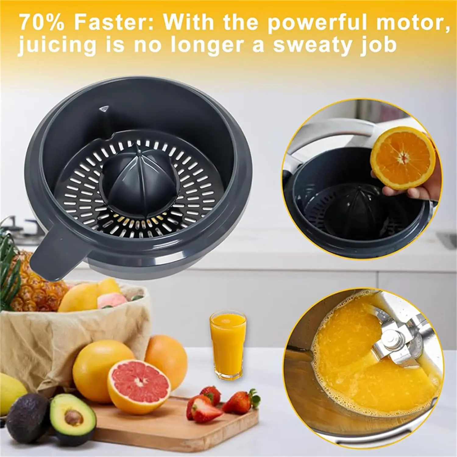 For Thermomix TM5/TM6 Juicing Machine Replacement Part Plastic Strainers Basket Citrus Juicing Attachment Compatible Juicer Kit