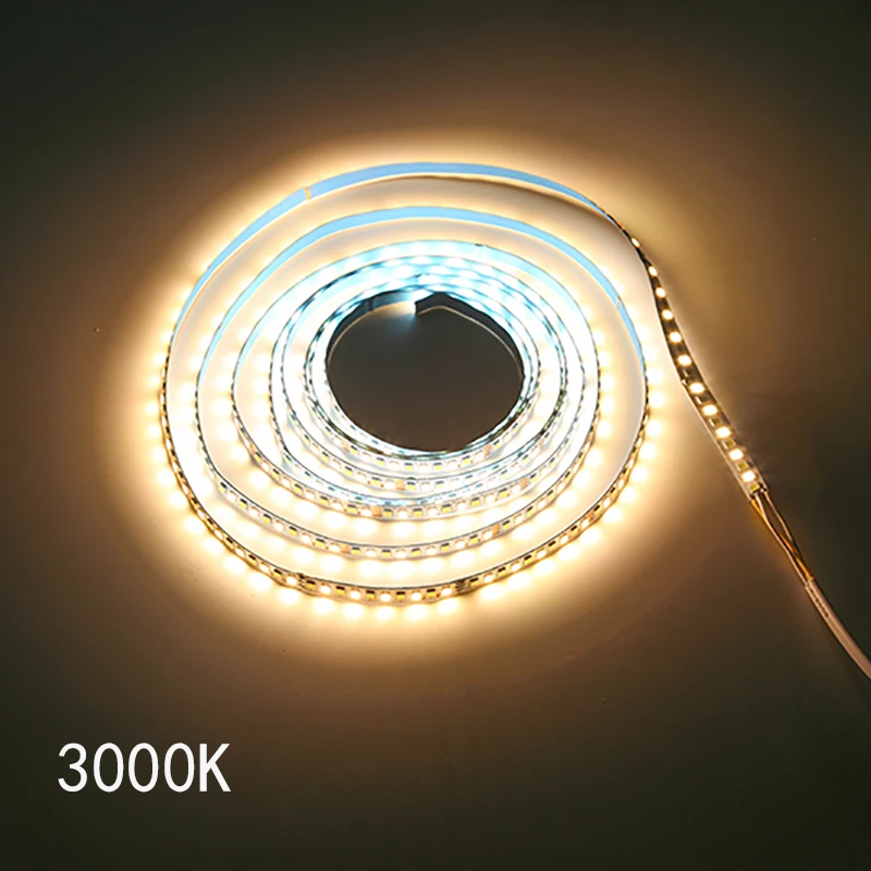 High lumen 2835-200D-5B10Cx2 Double colors LED strip 7mm width light tape be used in chandeliers ceiling lamp panel light etc.