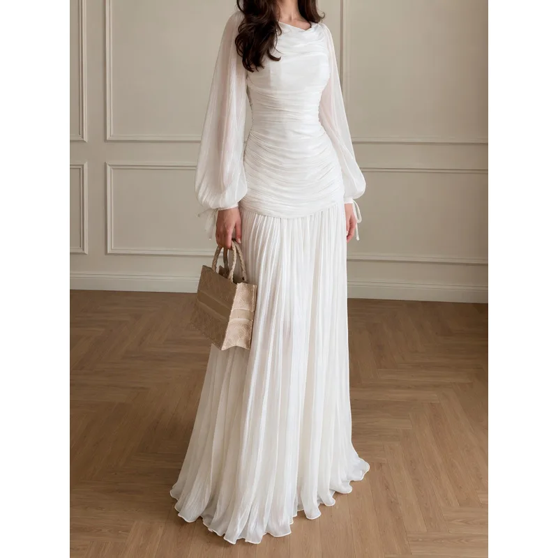 Dress Women Eid Muslim Abaya Party Dresses Jalabiya Folds Abayas Ramadan Vestidos Morocco Maxi Gown Dubai Kaftan Arab Long Robe