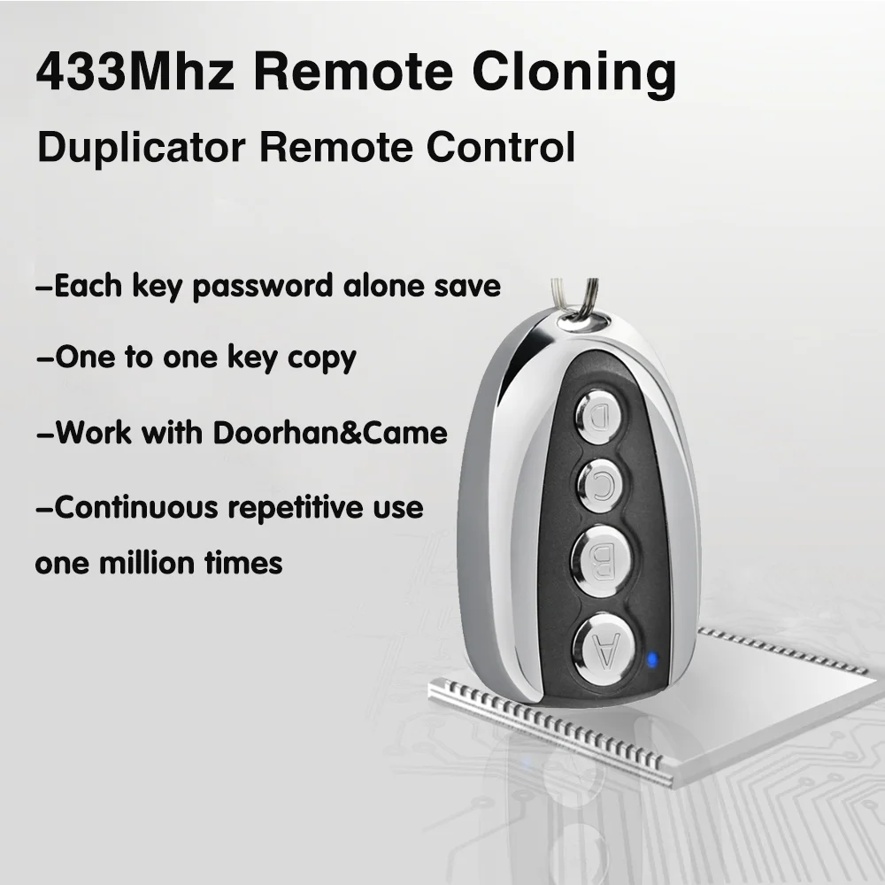 Universal Clone Remote Control Copy Function 433MHz RF Transmitter Auto Cloning Duplicator for Garage Door Car CAME Doorhan