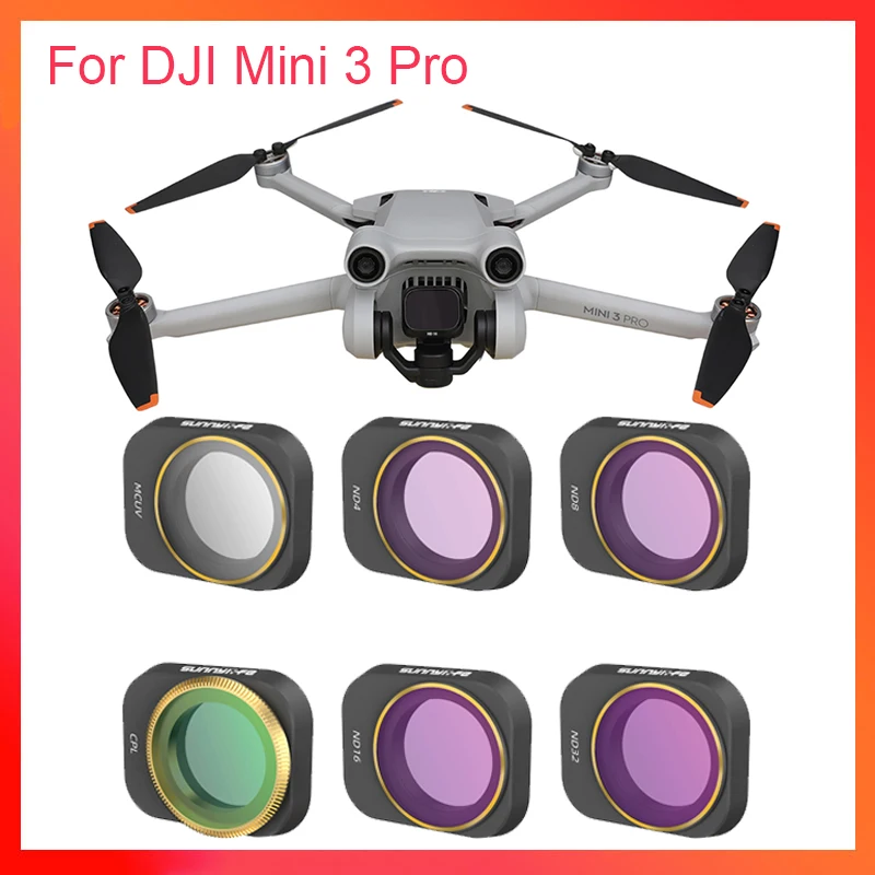 Filter Set for DJI Mini 3 Pro NDPL Set Camera Optical Glass Lens Mcuv Cpl ND8 ND16 ND32 ND64 Filters ND Set Accessoires