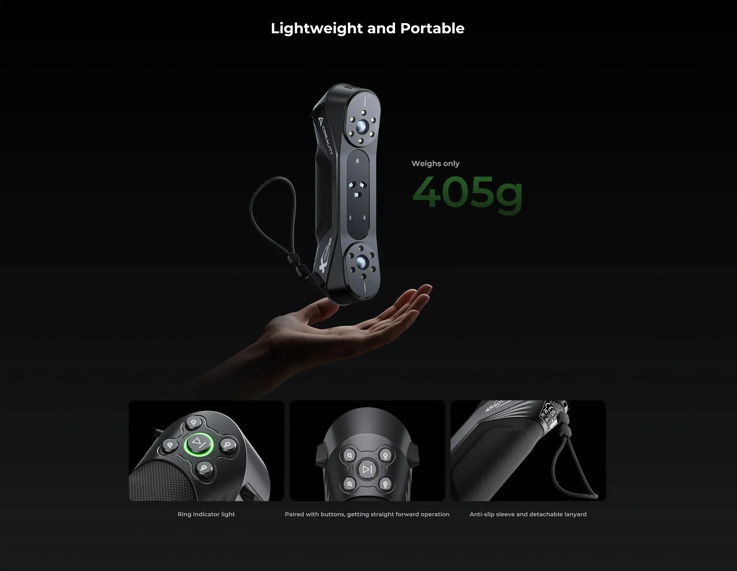 Creality Scanner Raptor X&Creality Handle Scanning Bridge 3D Scan Triple-in-one 34+7 Blue Laser NIR Light 0.02 Mm Accuracy 60fps