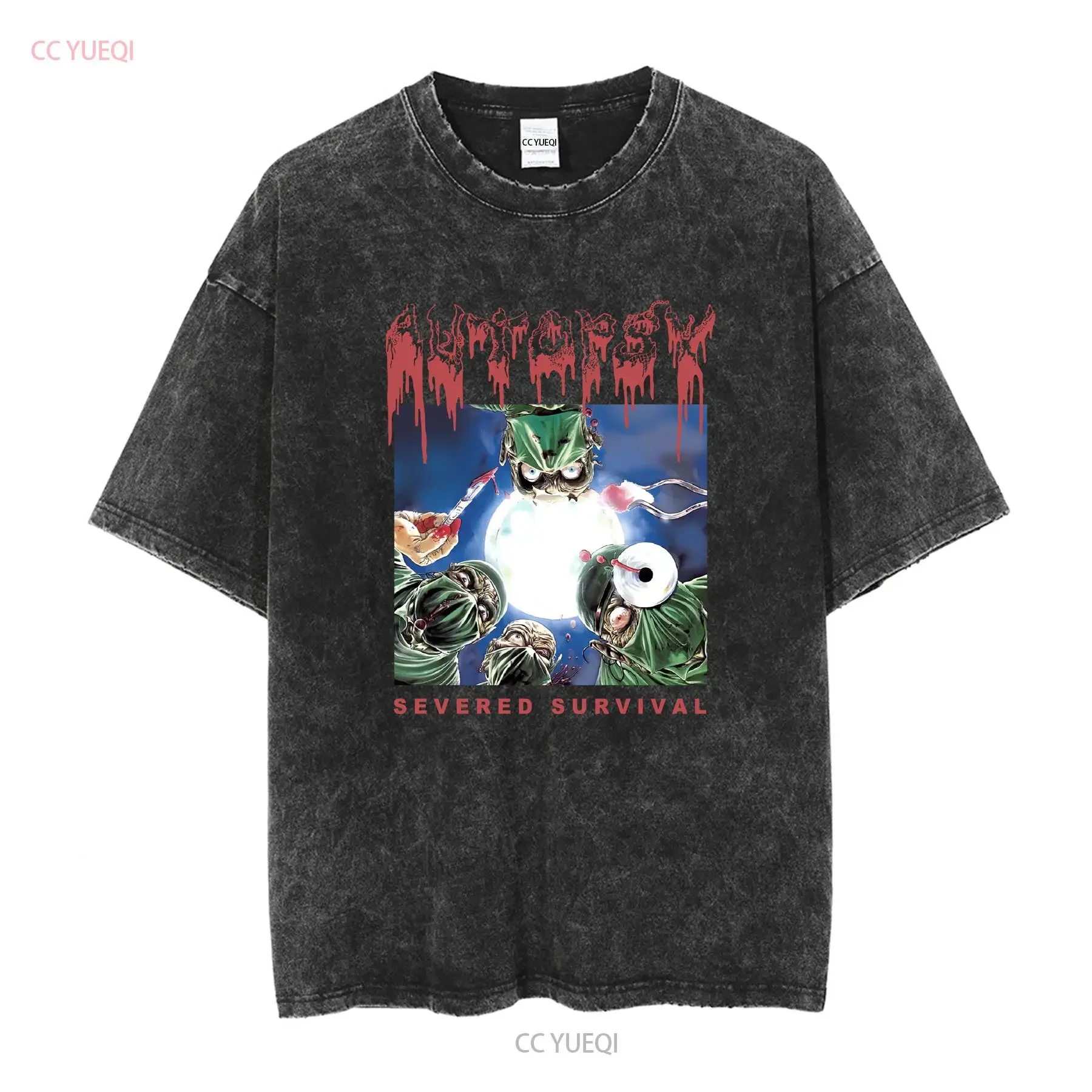 Autopsy T Shirt band 90s classic style Heavy cotton Reprint NH1931 long or short sleeves vintage Washed Comfortable Unisex Soft