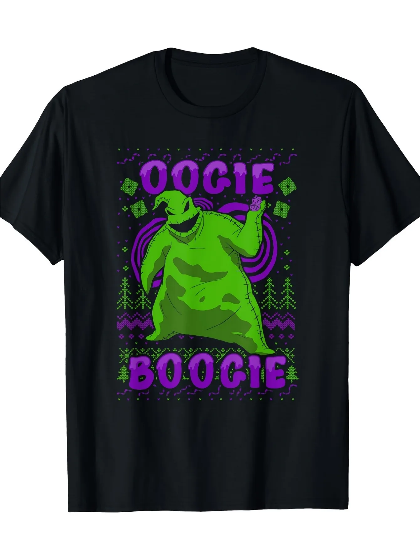 

Disney Christmas Nightmare Oogie Boogie Ugly Sweater - Tim - Men's and Women's Short sleeved Unisex T-shirt