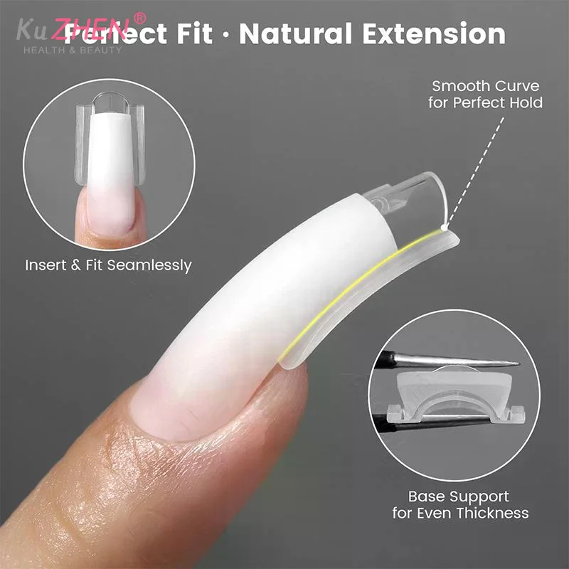 60/120/240 Pcs Sandwich Dual Nail Form Oval Nail Extension Forms Top & Bottom Form For Quick Nail Extensions Manicure Tools