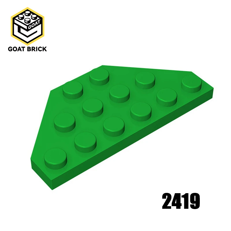

10 шт. детали кирпича MOC 2419 43127 клиновая пластина 3 x 6 вырезанных углов, совместимые кирпичи «сделай сам», строительные блоки, частицы, детская игрушка для мозга, подарок