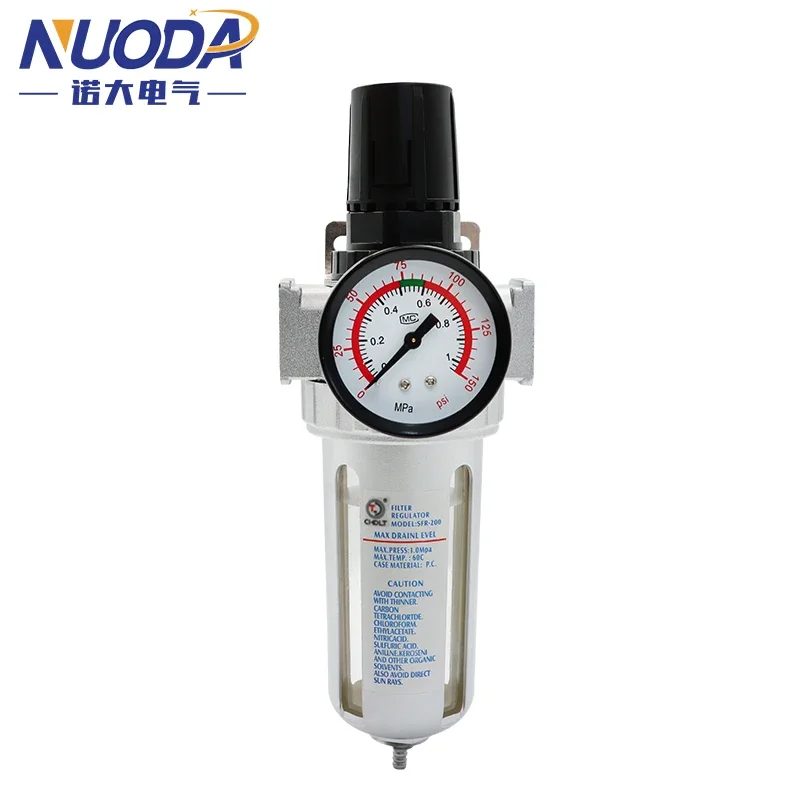 SFR-200 1/4 SFR-300 3/8 SFR-400 1/2 Air Compressor Moisture Water Oil Lubricator Trap Copper Filter Regulator Air Regulator