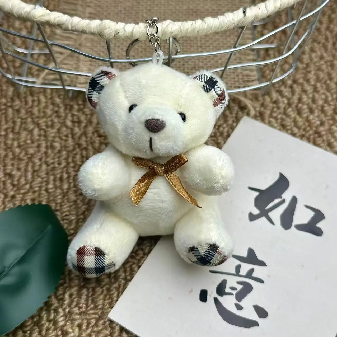 

1Pcs 9cm Sitting Teddy Bear Plush Keychain Cute Cartoon Design Animal Pendant Soft Stuffed Doll Toy for Girls Birthday Gift