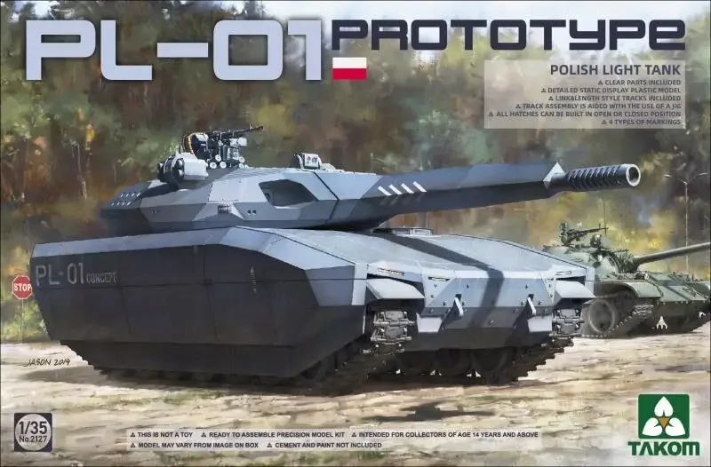 

Takom 2127 1/35 Польский комплект модели для легкого танка PL-01, ПРОТОТИП