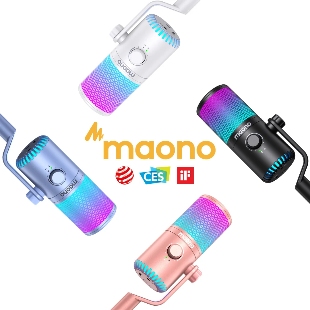 MAONO DM30 RGB Gaming USB Microphone Direct Monitor Programmable Mic for Gaming Live Streaming Podcast PS5 PS4 PC Computer