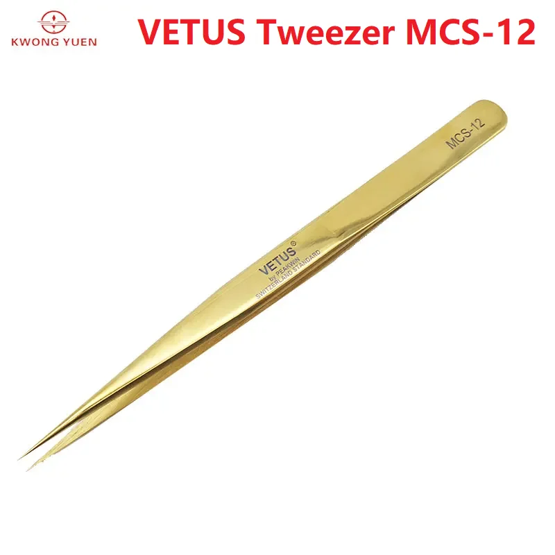 VETUS MCS-12 Tweezers Watch Repair Tweezers Clips Stainless Steel Tweezers Watch Tools Watchmaker Tools Clock Tool