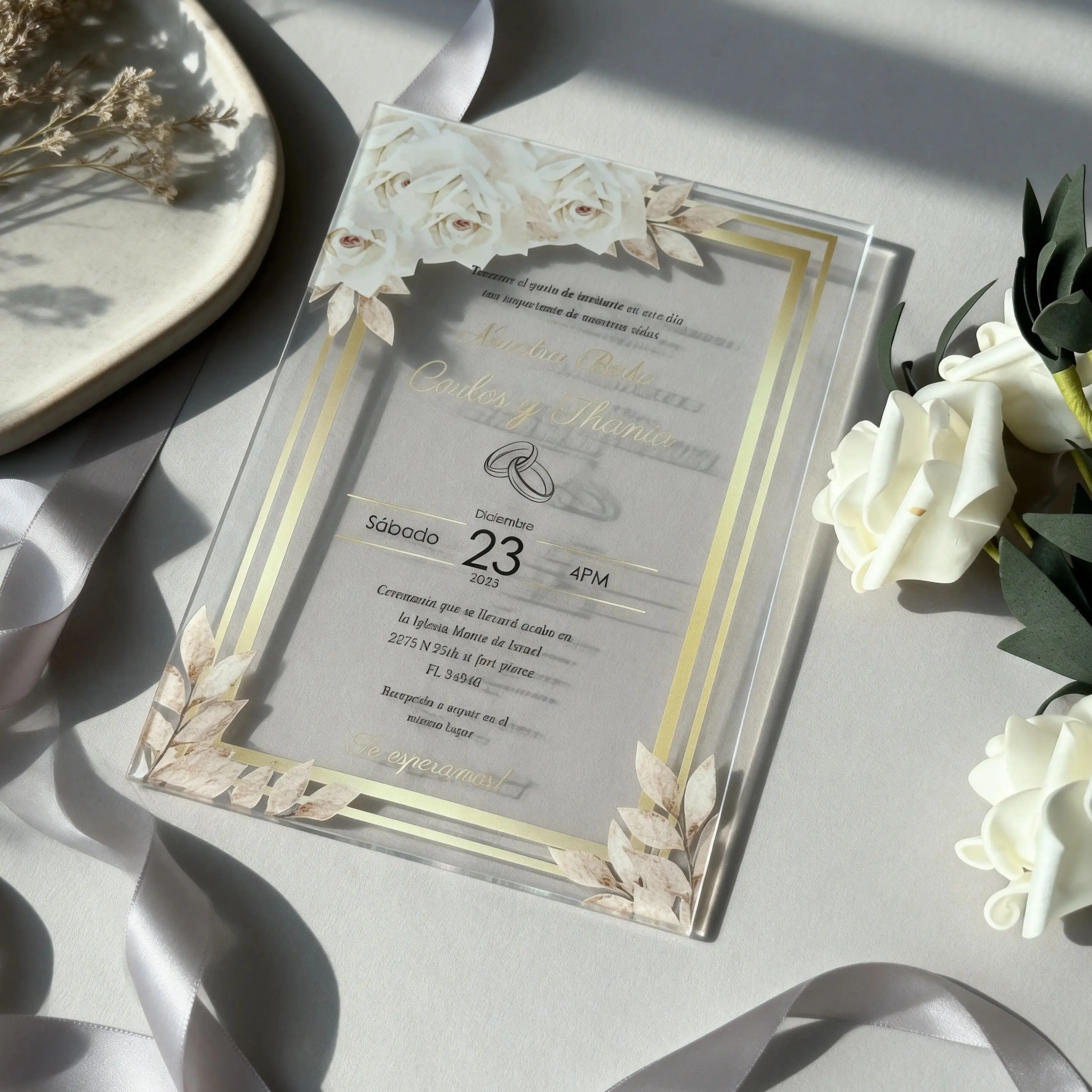 

10Pcs Custom Transparent Acrylic Wedding Invitations,Elegant Flexible PVC Invites,Personalized Gift Favors,Anniversary Event Dec