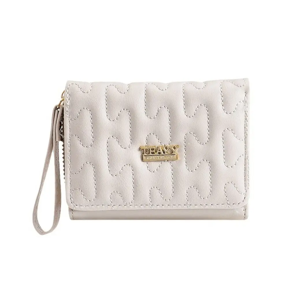 

Модный женский кошелек из искусственной кожи на молнии, короткий кошелек, универсальный, с несколькими отделениями для карт, кошелек для монет