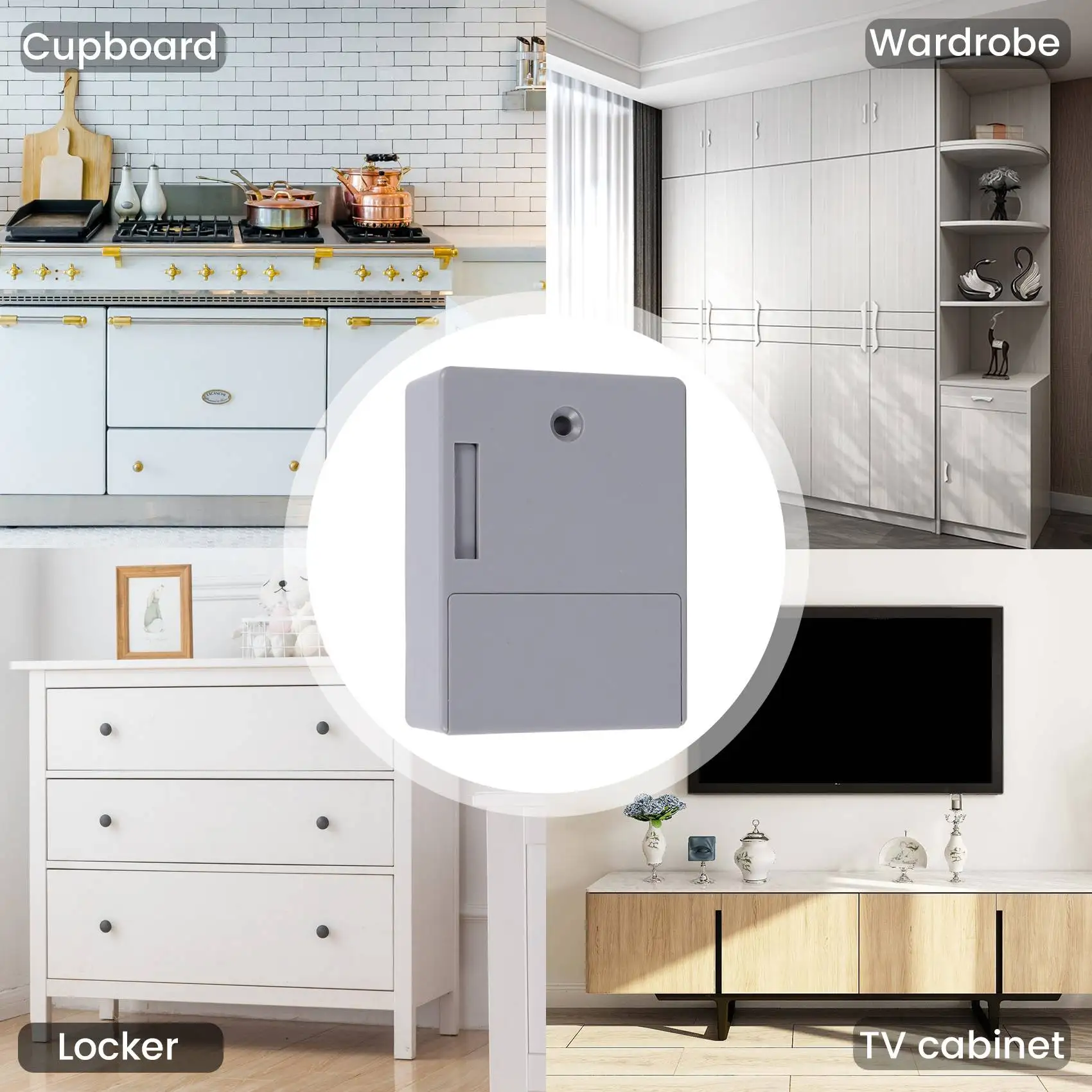 

ABFN-RFID Electronic Cabinet Lock DIY For Wooden Drawer Cabinet, Ready For Use & Programmable