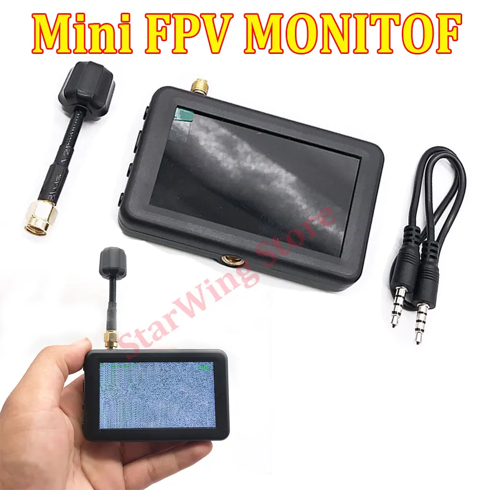 

Micro 5.8G 40CH 3 Inch LCD 480x320 Auto Search FPV Monitor Build-in Battery For RC Multicopter FPV Drone Part