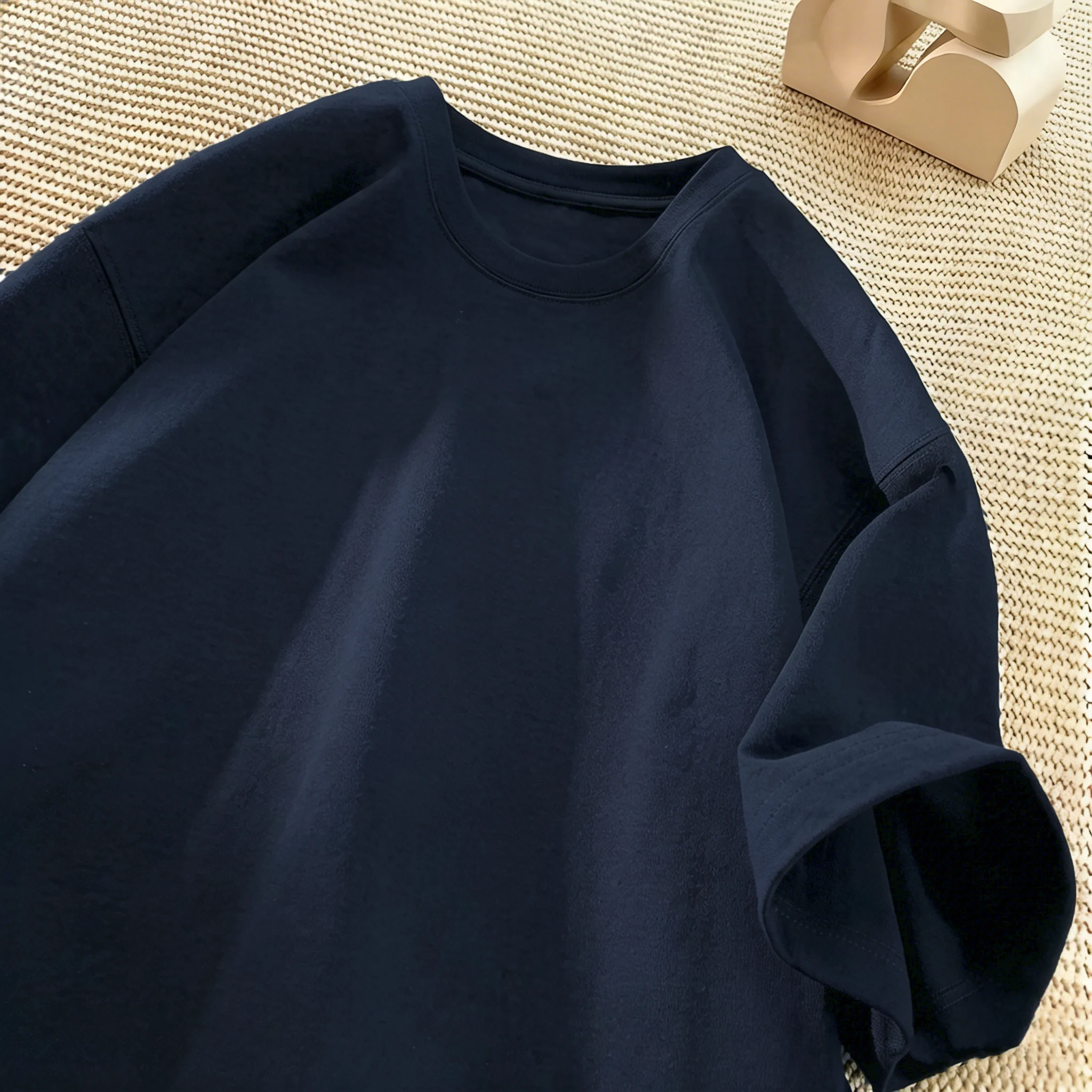 Solide modische Sommer-T-Shirts für Herren, mehrfarbig, S-3XL, Baumwolle, kurzärmelig, All-Match, Basic, Sport, Streetwear, weiche, atmungsaktive Kleidung – Detail 27