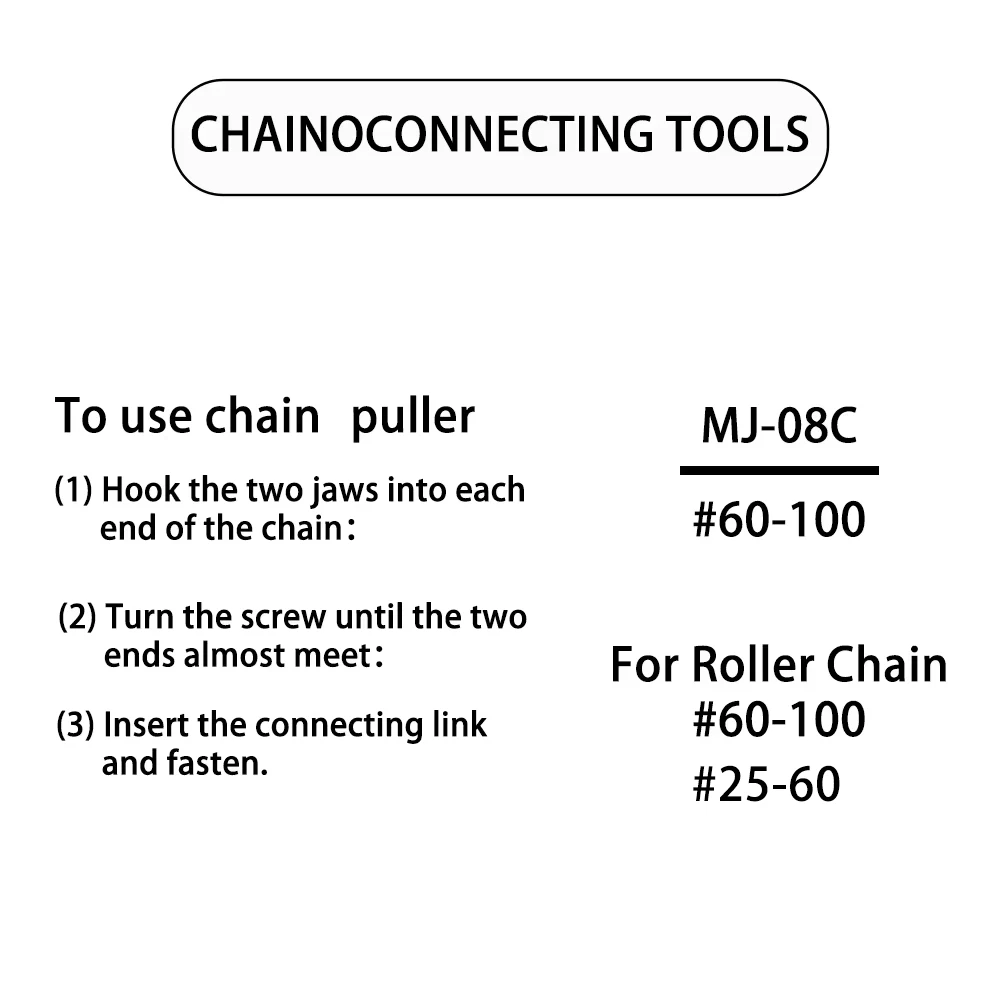 # 25-60 # 60-100 narzędzia do łańcucha rolkowego uchwyt zestaw do cięcia do motocykla rower gokart ATV łańcuchy wymiana narzędzie łączące