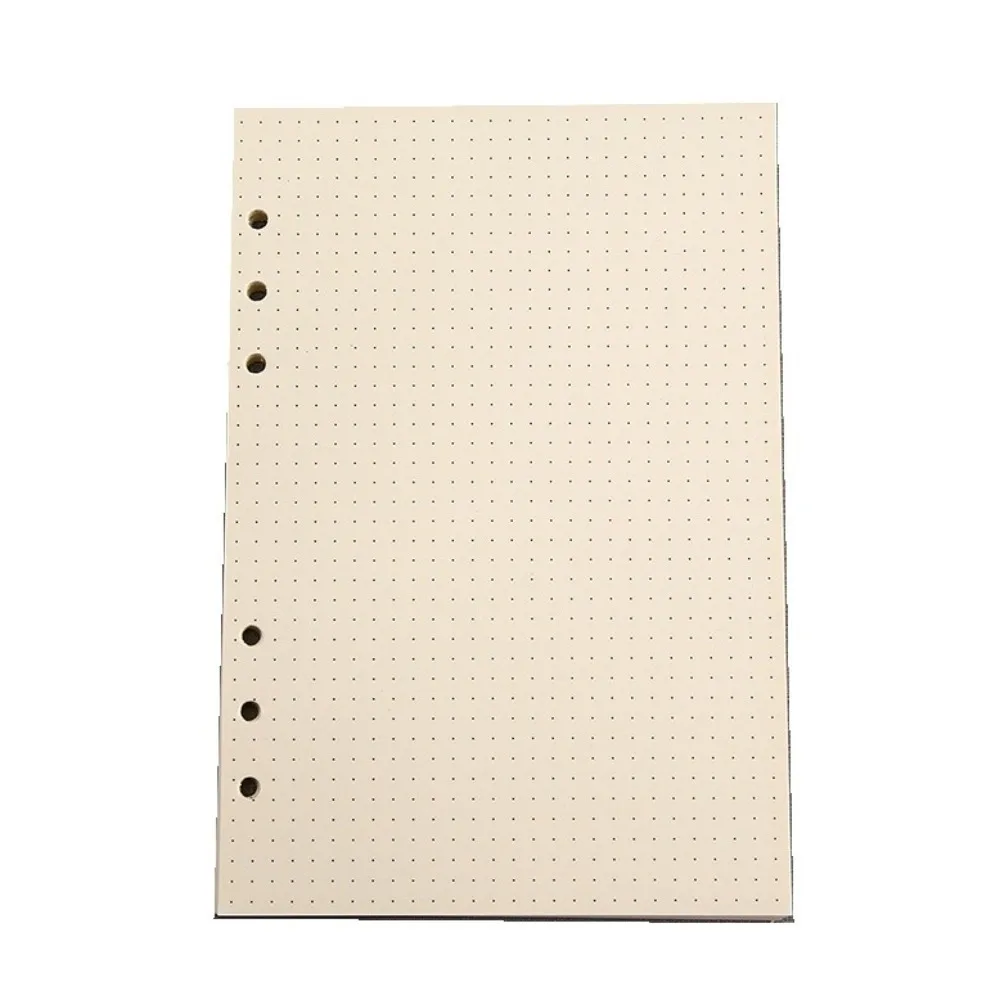 

80Sheets A5 A6 A7 Loose Leaf Refill Paper Liner Grid Lattice 6 Hole Inner Refill Spiral Binder Paper Blank Connell Stationery
