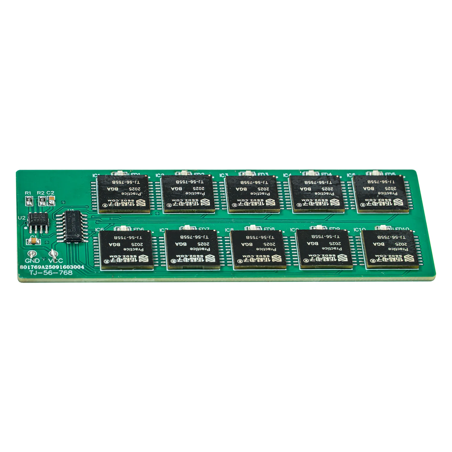 BGA Chip Soldering Practice Board Kit: SMD Decimal Flowing Light DIY Soldering Practice Kit (Loose Parts)