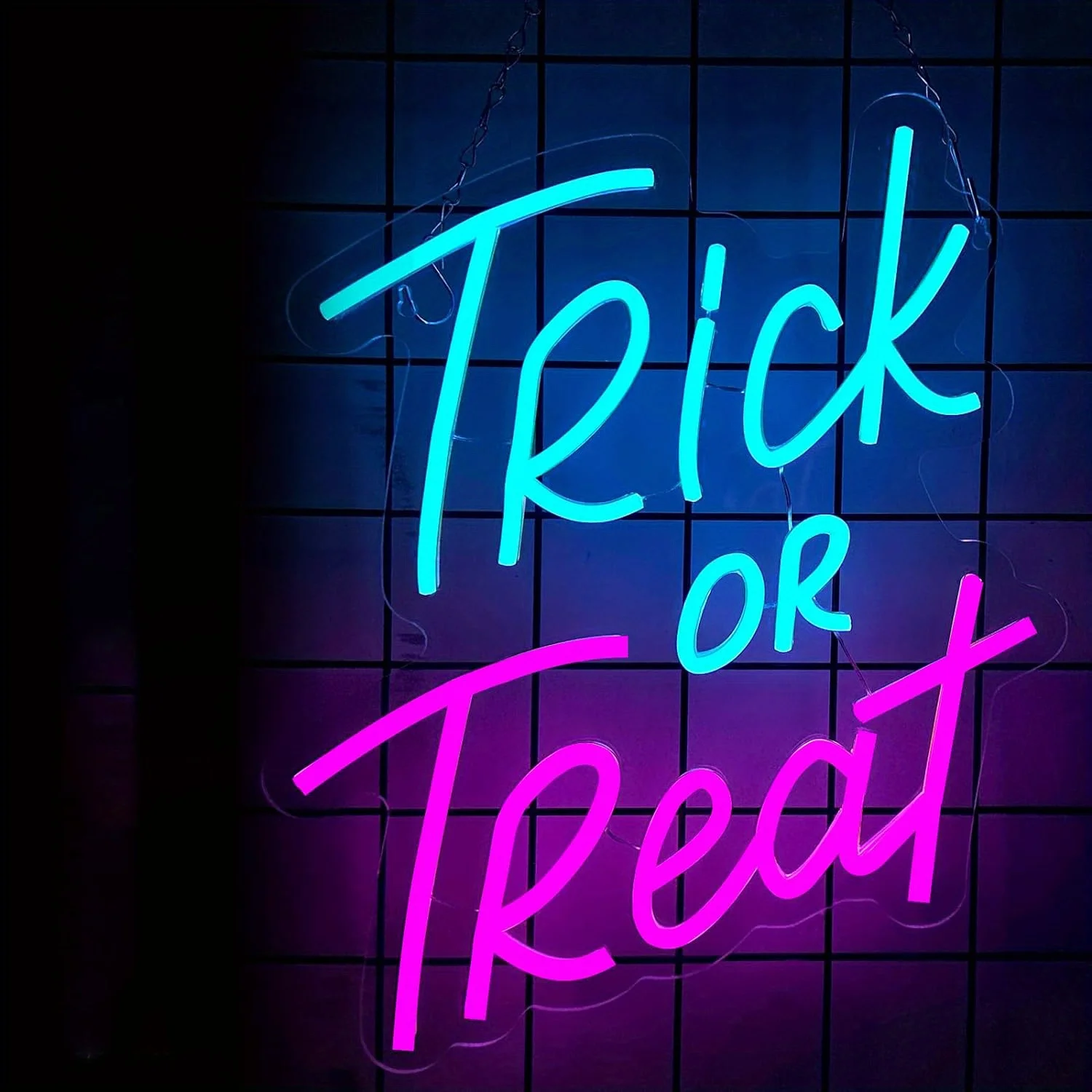 

Trick or Treat Neon Sign Halloween LED Signage for Gatherings Halloween Gifts Bedroom Living Room Corridor Decoration USB Port