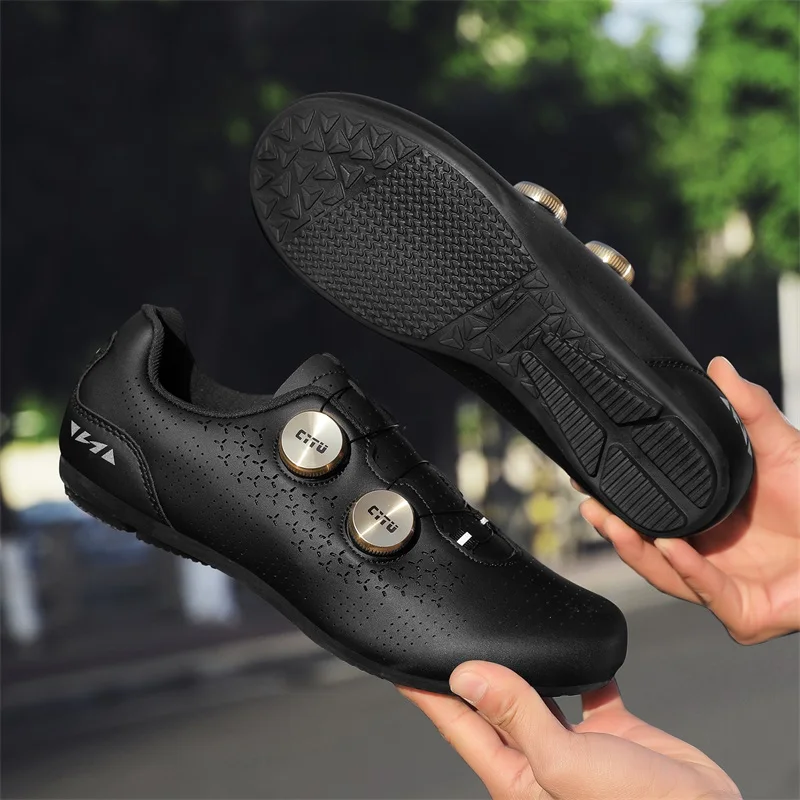 Herren Fahrradschuhe Radsport Schnellverschluss-Schuhe MTB Rennrad Unisex Profi-Rennschuhe Modische Gummi-Flachschuhe – Detail 14