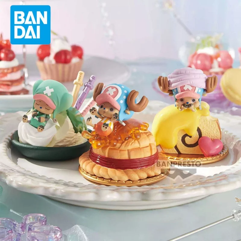 Original Bandai S.H.Figuarts Shf One Piece Cakes And Pastries Tony Tony Chopper Anime Action Collection Figures Model Kids Toys