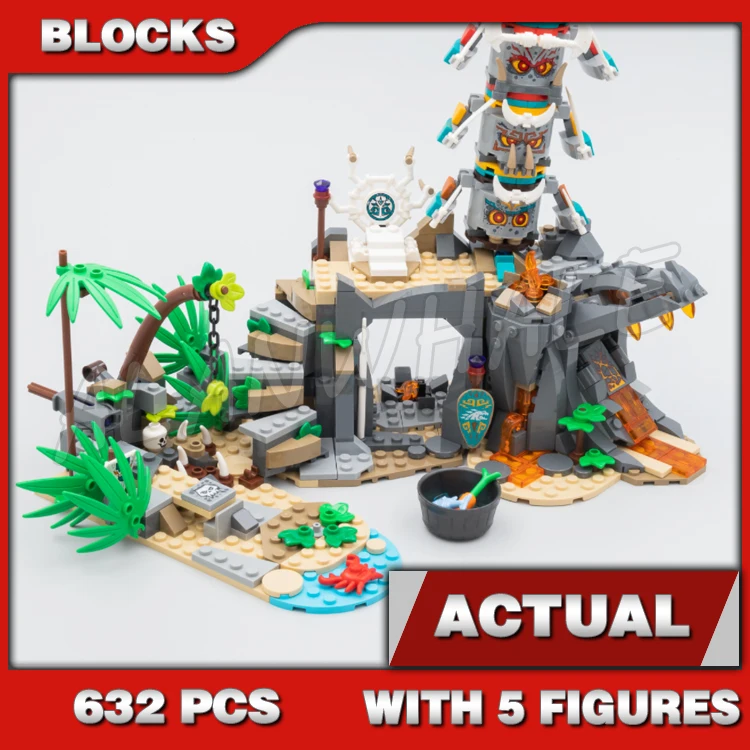 

632 шт. Island Shinobi The Keepers' Village Jungle Lair Тюремная каменная колонна 60039 Наборы строительных блоков, совместимые с моделью
