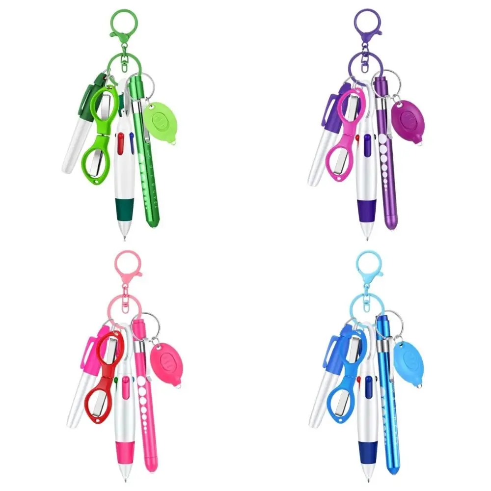 New Retractable Nurse Pen Pack Portable Lanyard Keychain Nurse Badge Set ID Badge Reels Durable Nurse Badge Clip Gift