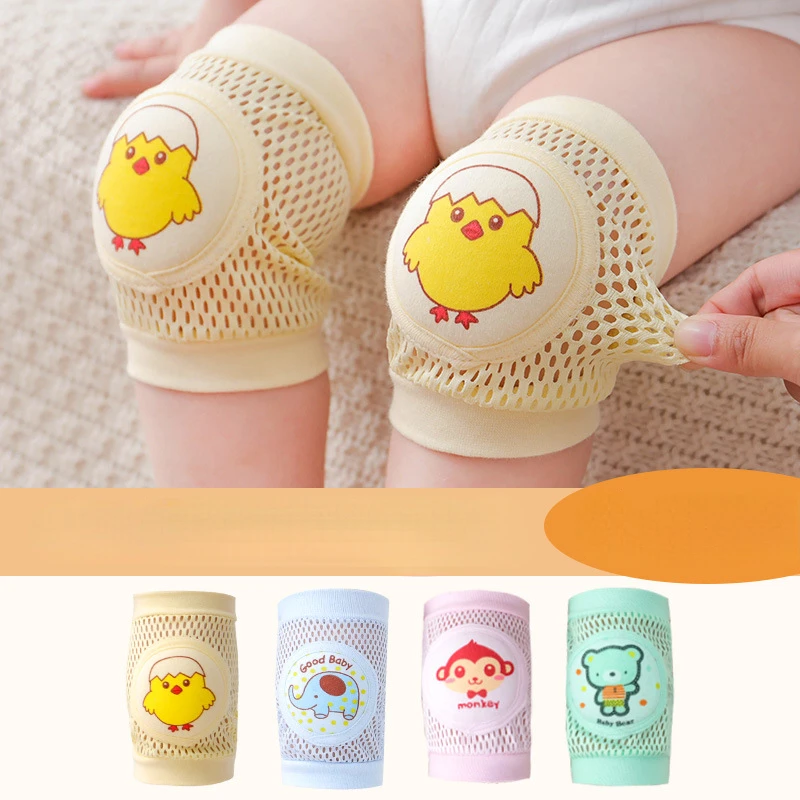 Summer thin children's crawling safety mesh knee pads infant protective cover baby toddler anti-fall crawling protective gear