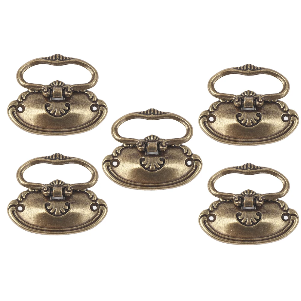 5pcs Retro Zinc Alloy Furniture Handles Drawer Jewelry Box Decorative Handles Furniture Hardware Door Hardware Door Handles