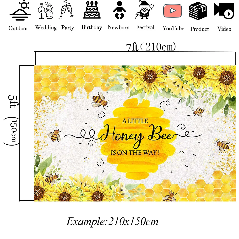 الصيف ليتل عسل النحل الطفل على الطريق واحد حفلة عيد ميلاد التصوير خلفية العسل عباد الشمس خلفية الصورة الوليد