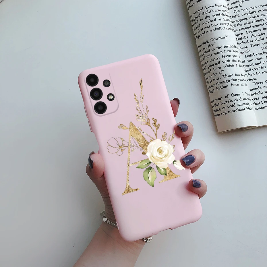 For Samsung Galaxy A13 4G Phone Case SM-A135F Cute Bumper Letters Silicone Soft Fundas Cover For Samsung A13 A 13 GalaxyA13 Case