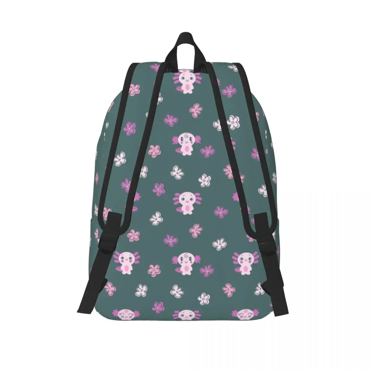 Axolotl mochila de animales marinos, bolsas de libros para estudiantes de secundaria primaria, bolsas de lona para adolescentes, regalo de día